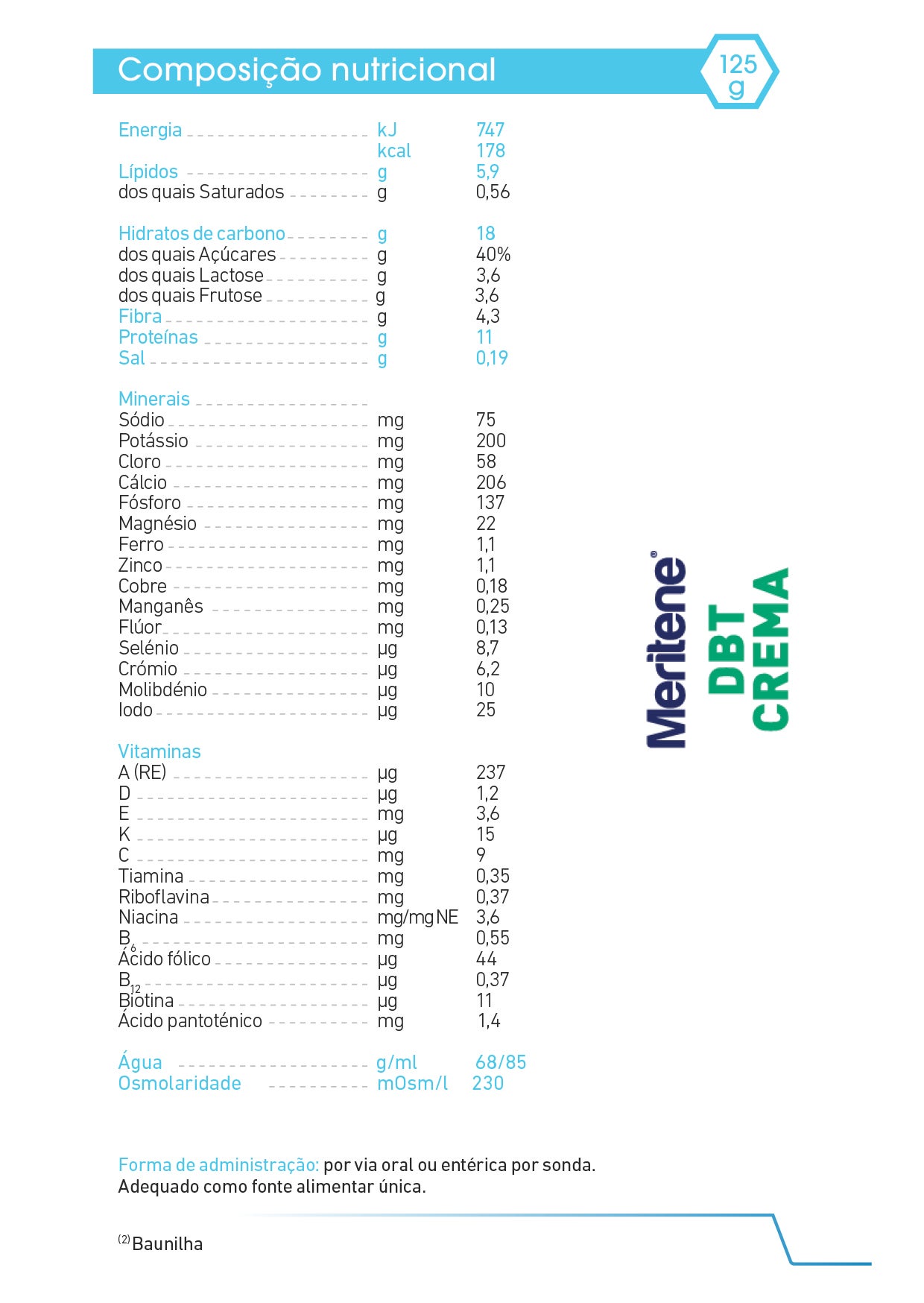 Declaração nutricional