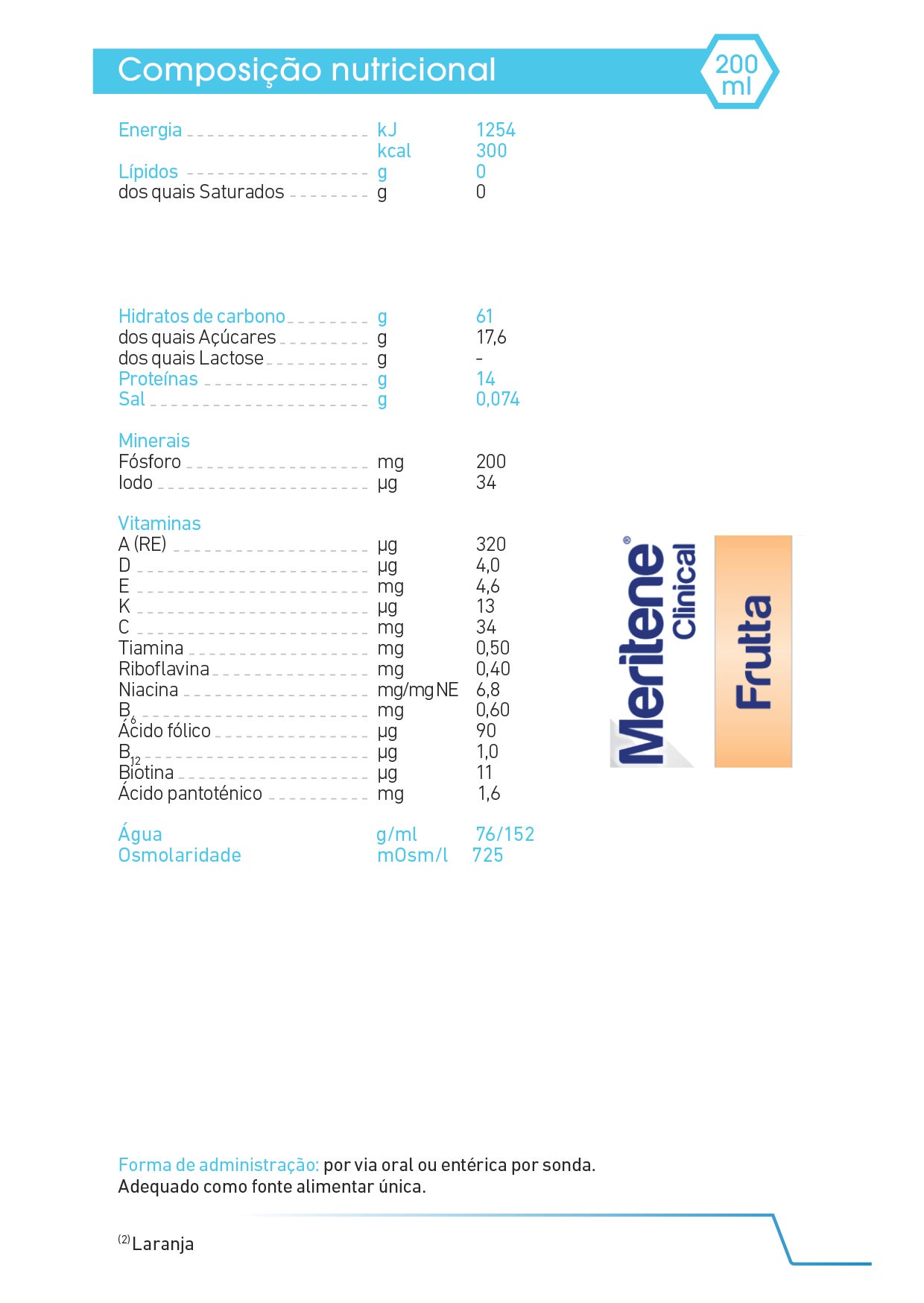 Declaração nutricional
