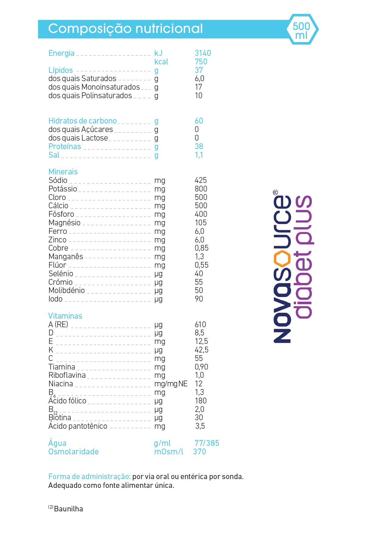 Declaração nutricional