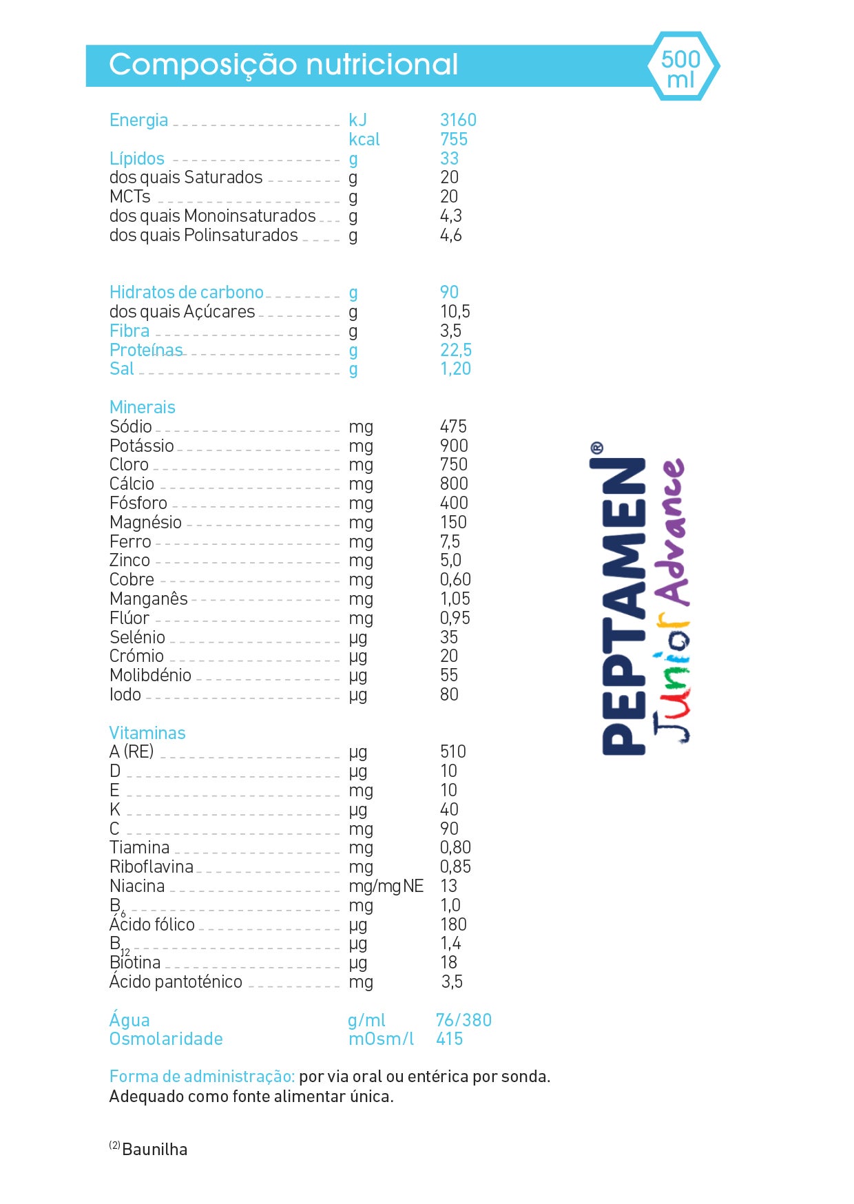 Declaração nutricional