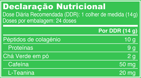 Composição Nutricional Matcha Collagen