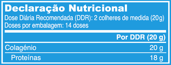 declaração nutricional collagen peptides