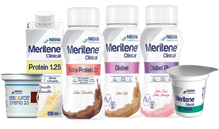 produtos da linha Meritene Clinical